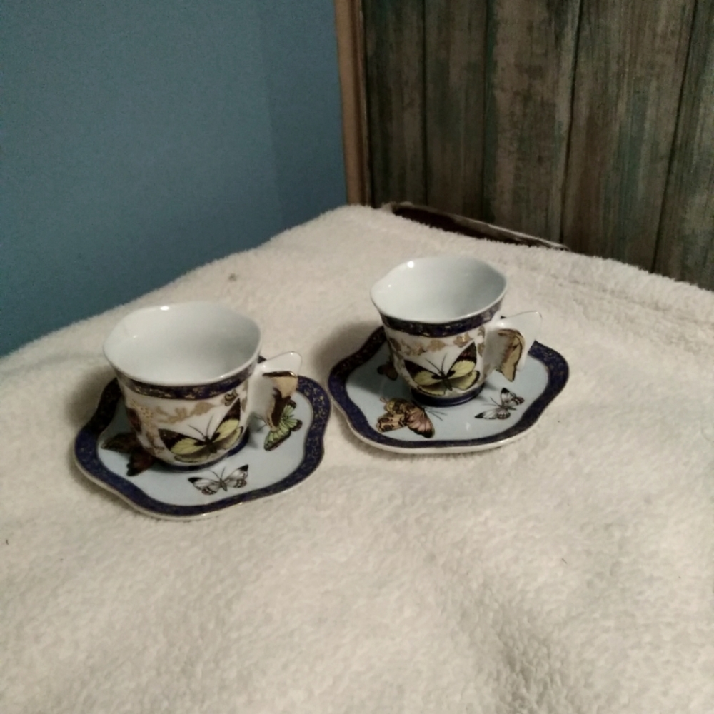 Formalities By Bran Bros Blue And Gold Butterfly Pattern